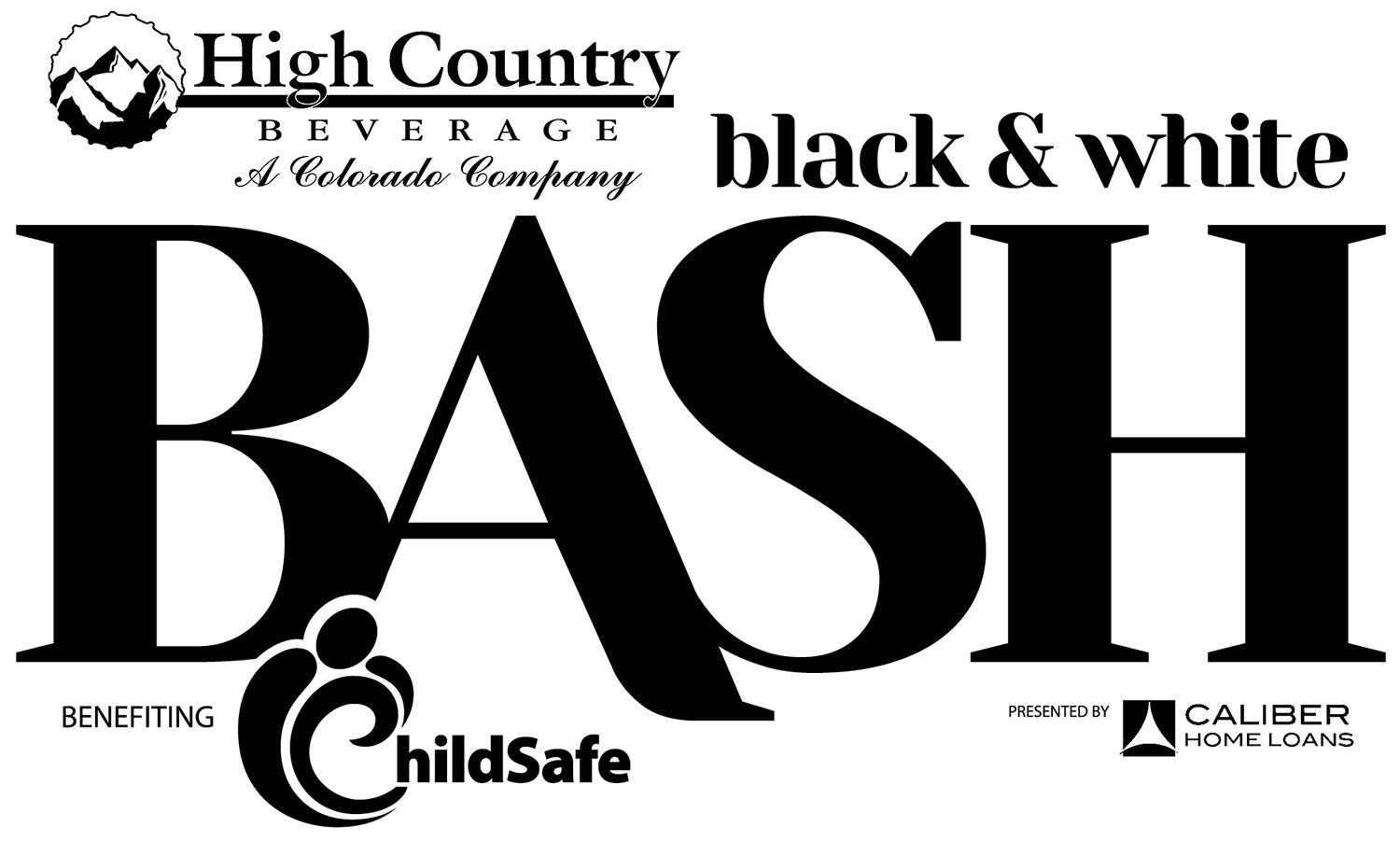 black and white bash at childsafe