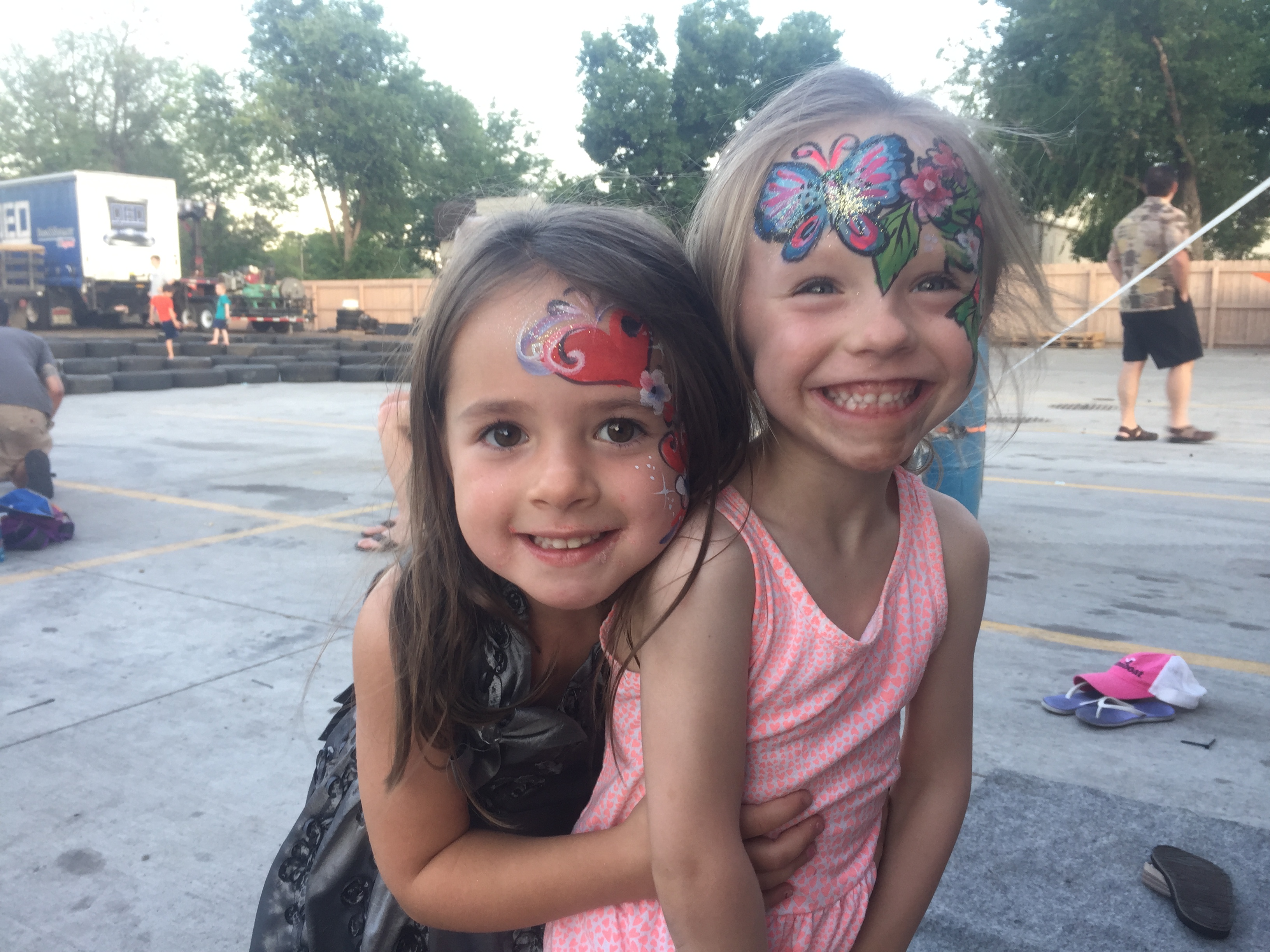 Image of two girls wearing facepaint