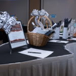 Image of table with raffle prizes
